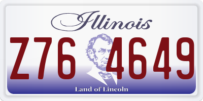 IL license plate Z764649