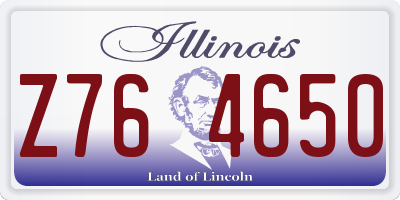 IL license plate Z764650