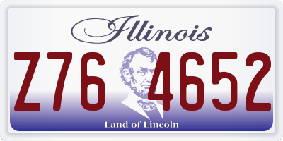 IL license plate Z764652