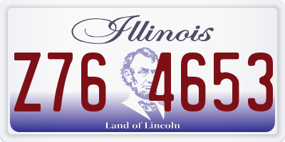 IL license plate Z764653