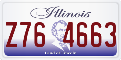 IL license plate Z764663