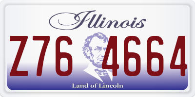 IL license plate Z764664
