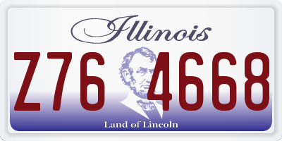 IL license plate Z764668