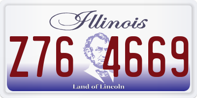 IL license plate Z764669