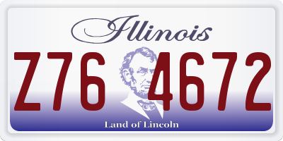 IL license plate Z764672