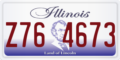 IL license plate Z764673