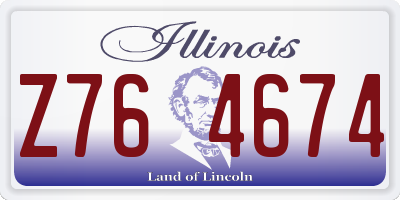 IL license plate Z764674