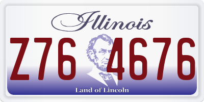 IL license plate Z764676