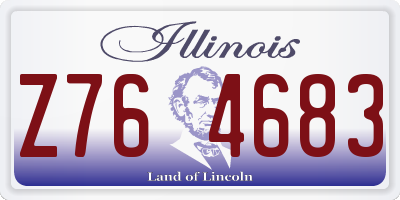 IL license plate Z764683