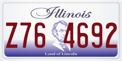 IL license plate Z764692