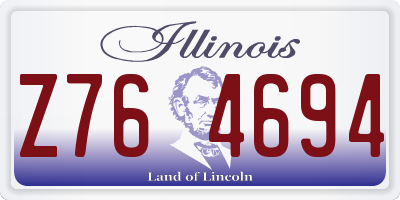 IL license plate Z764694