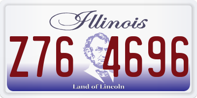 IL license plate Z764696