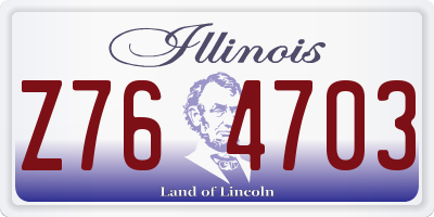 IL license plate Z764703