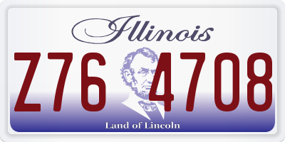 IL license plate Z764708