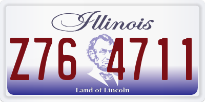 IL license plate Z764711