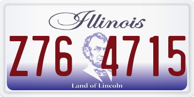 IL license plate Z764715
