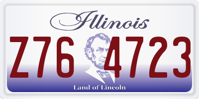 IL license plate Z764723
