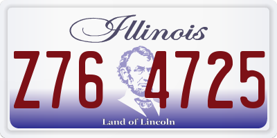 IL license plate Z764725