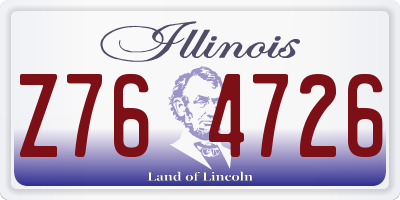 IL license plate Z764726