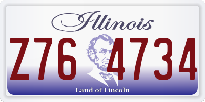 IL license plate Z764734