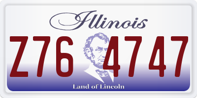 IL license plate Z764747