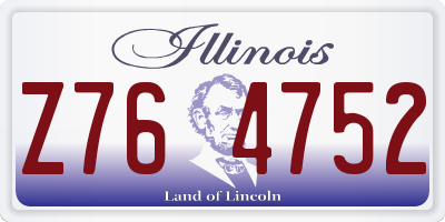 IL license plate Z764752