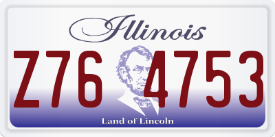 IL license plate Z764753