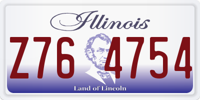 IL license plate Z764754
