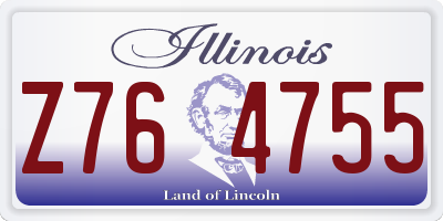 IL license plate Z764755