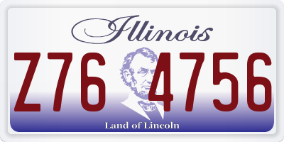 IL license plate Z764756