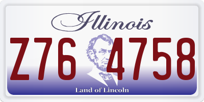 IL license plate Z764758