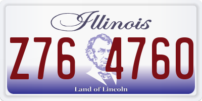 IL license plate Z764760