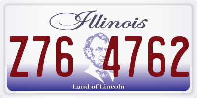 IL license plate Z764762