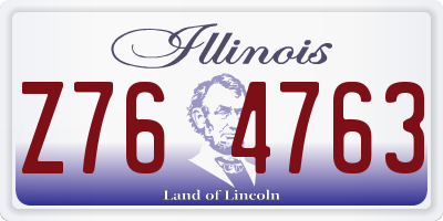 IL license plate Z764763