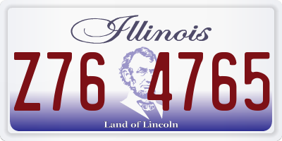 IL license plate Z764765