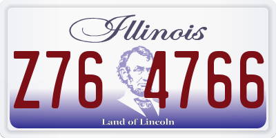 IL license plate Z764766