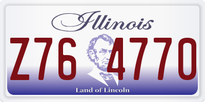 IL license plate Z764770