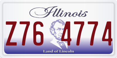 IL license plate Z764774