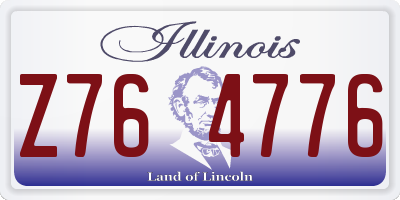 IL license plate Z764776