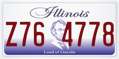 IL license plate Z764778