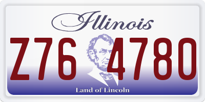 IL license plate Z764780