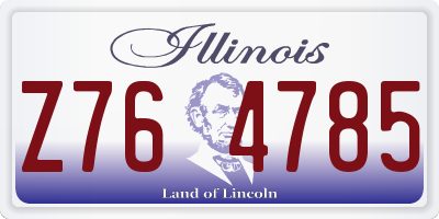 IL license plate Z764785