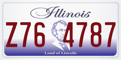 IL license plate Z764787