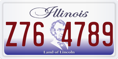 IL license plate Z764789