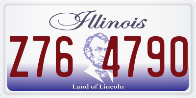 IL license plate Z764790