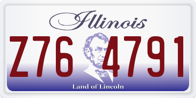 IL license plate Z764791