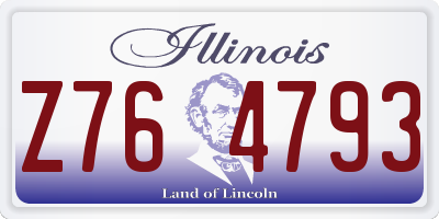 IL license plate Z764793