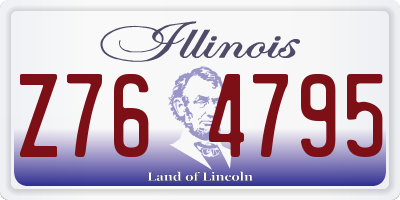 IL license plate Z764795