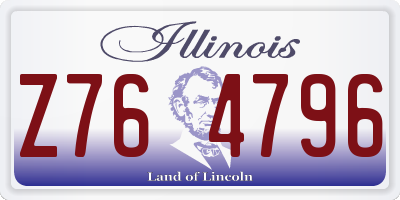 IL license plate Z764796