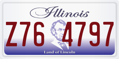 IL license plate Z764797